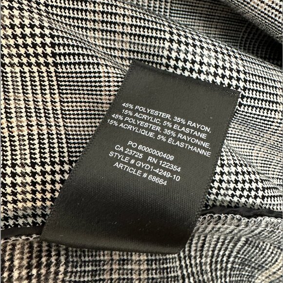 Babaton Power Blazer - gray plaid - Picture 5 of 7